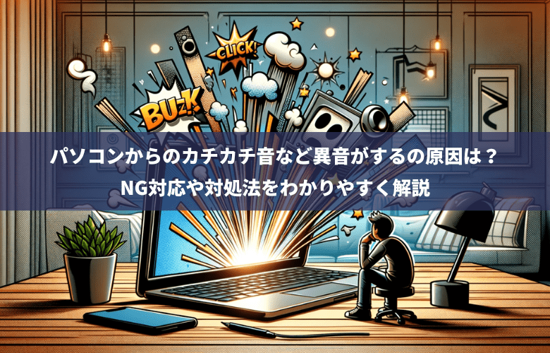パソコンからのカチカチ音など異音がするの原因は?