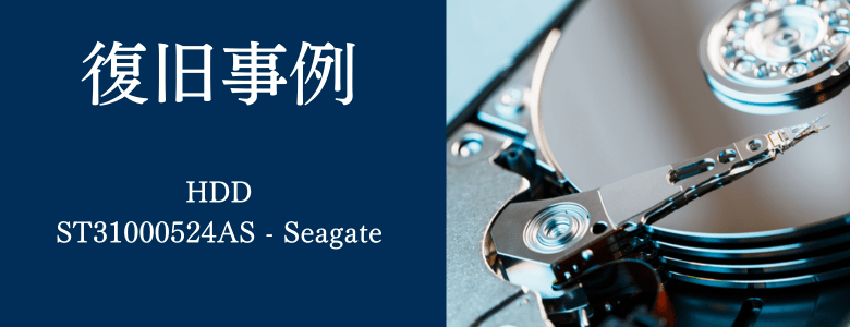 ST31000524AS - Seagateの復旧事例